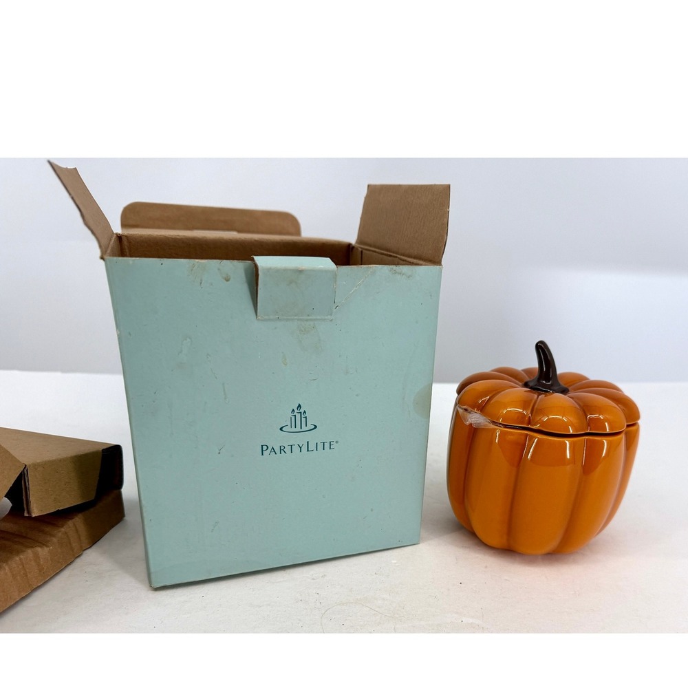 Partylite Autumn Pumpkin‎ Patch Candle Holder New in Box Fall Decor